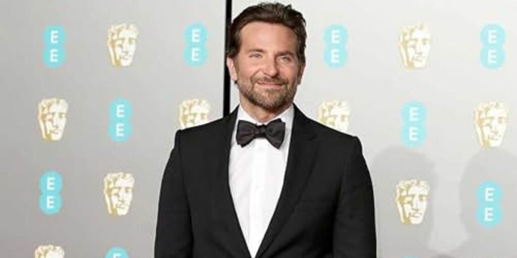 Close-up portrait of Bradley Cooper with confident expression