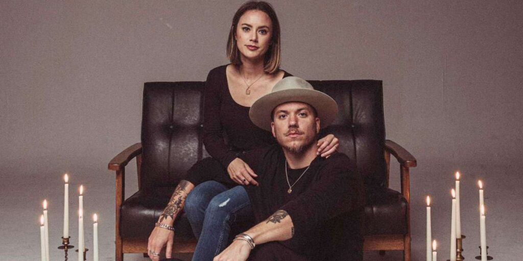 Brandon Lake with his wife Brittany Lake smiling together at an event in 2025.
