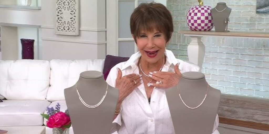 Diamonique x Kathy Levine High Society sterling silver necklace on QVC

