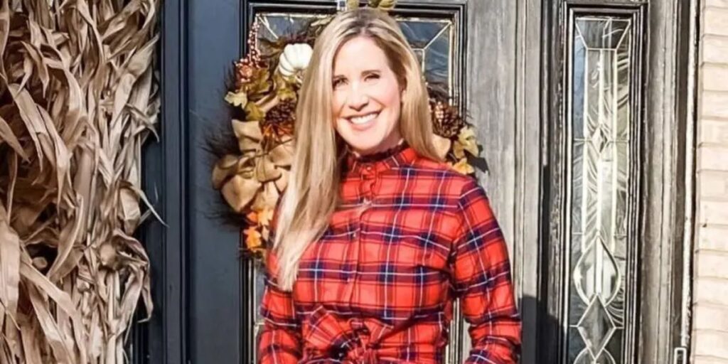 "Kim Adams smiling during WDIV Local 4 News broadcast in 2025"