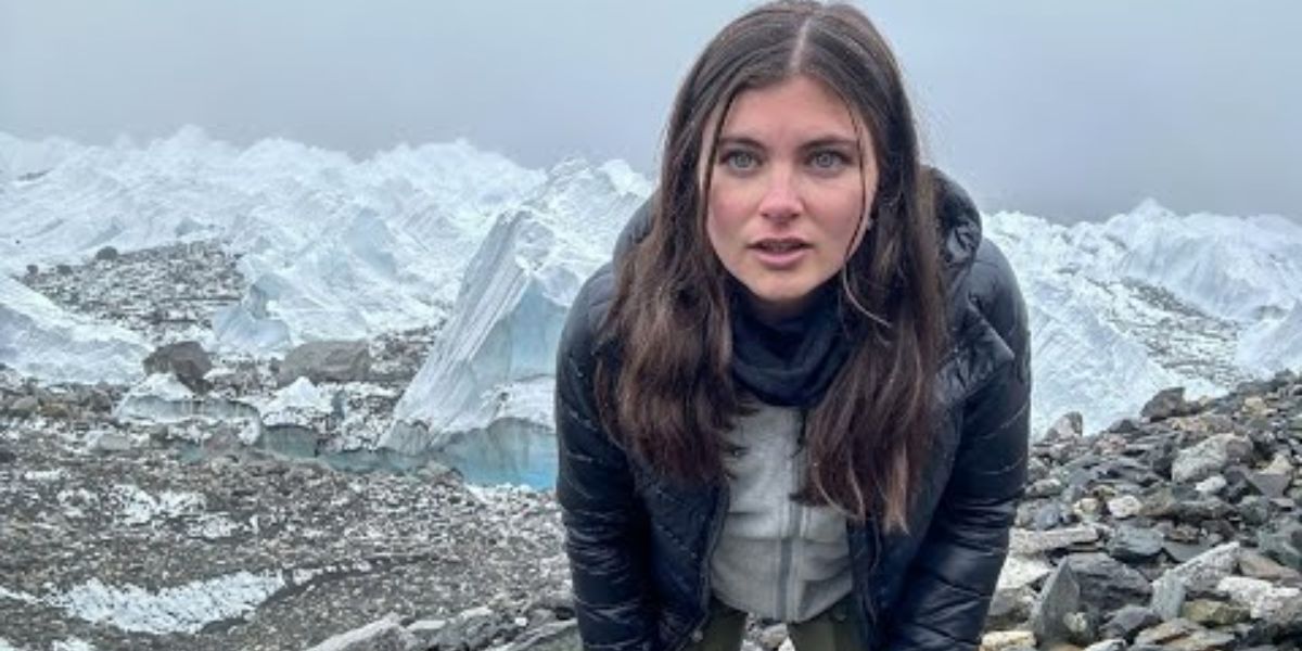 Madison Clysdale enjoying an outdoor adventure during her travel vlog